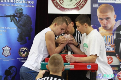 Armwrestling w XIV LO: Mężczyźni prawa ręka do 70kg