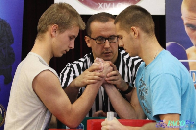 Armwrestling w XIV LO: Mężczyźni prawa ręka do 70kg