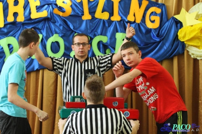 IV Międzygimnazjalny Turniej w siłowaniu na ręce: Kategoria chłopcy prawa ręka do 69kg 