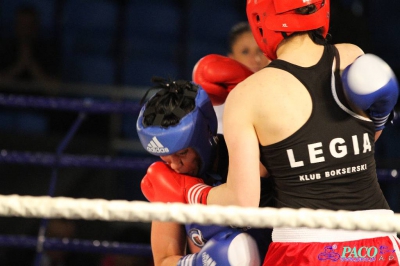  Półfinały 13. Mistrzostw Polski Kobiet w Boksie kategoria 75 kg: Lidia Fidura (GUKS Carbo Gliwice) - Wioleta Michalska (Legia Warszawa) RSC 4