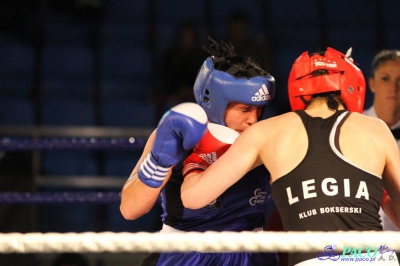  Półfinały 13. Mistrzostw Polski Kobiet w Boksie kategoria 75 kg: Lidia Fidura (GUKS Carbo Gliwice) - Wioleta Michalska (Legia Warszawa) RSC 4