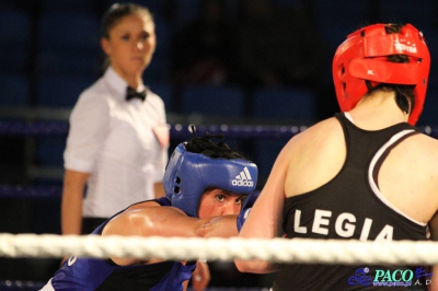  Półfinały 13. Mistrzostw Polski Kobiet w Boksie kategoria 75 kg: Lidia Fidura (GUKS Carbo Gliwice) - Wioleta Michalska (Legia Warszawa) RSC 4