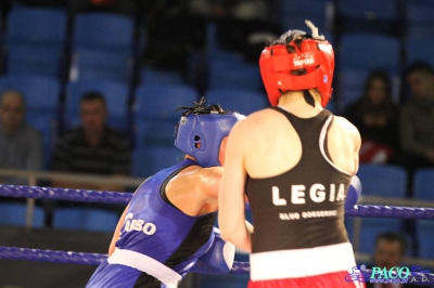  Półfinały 13. Mistrzostw Polski Kobiet w Boksie kategoria 75 kg: Lidia Fidura (GUKS Carbo Gliwice) - Wioleta Michalska (Legia Warszawa) RSC 4