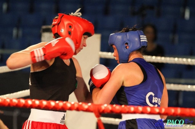  Półfinały 13. Mistrzostw Polski Kobiet w Boksie kategoria 75 kg: Lidia Fidura (GUKS Carbo Gliwice) - Wioleta Michalska (Legia Warszawa) RSC 4