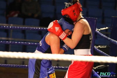  Półfinały 13. Mistrzostw Polski Kobiet w Boksie kategoria 75 kg: Lidia Fidura (GUKS Carbo Gliwice) - Wioleta Michalska (Legia Warszawa) RSC 4