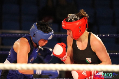  Półfinały 13. Mistrzostw Polski Kobiet w Boksie kategoria 75 kg: Lidia Fidura (GUKS Carbo Gliwice) - Wioleta Michalska (Legia Warszawa) RSC 4