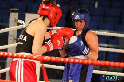  Półfinały 13. Mistrzostw Polski Kobiet w Boksie kategoria 75 kg: Lidia Fidura (GUKS Carbo Gliwice) - Wioleta Michalska (Legia Warszawa) RSC 4