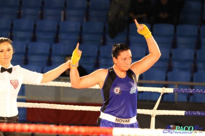  Półfinały 13. Mistrzostw Polski Kobiet w Boksie kategoria 75 kg: Lidia Fidura (GUKS Carbo Gliwice) - Wioleta Michalska (Legia Warszawa) RSC 4