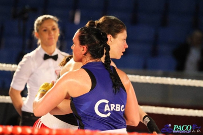  Półfinały 13. Mistrzostw Polski Kobiet w Boksie kategoria 75 kg: Lidia Fidura (GUKS Carbo Gliwice) - Wioleta Michalska (Legia Warszawa) RSC 4