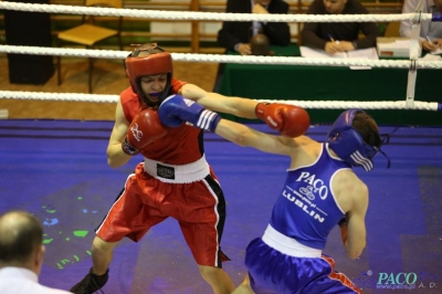 Towarzyski Mecz Bokserski - MKS II LO Chełm vs Klub Sportowy Paco: Piotr Jędrzejewski nieznacznie lepszy od Dawida Cieszyńskiego_13