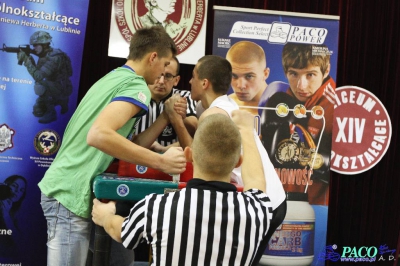 Armwrestling w XIV LO: Mężczyźni prawa ręka do 70kg