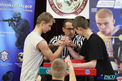 Armwrestling w XIV LO: Mężczyźni prawa ręka do 70kg