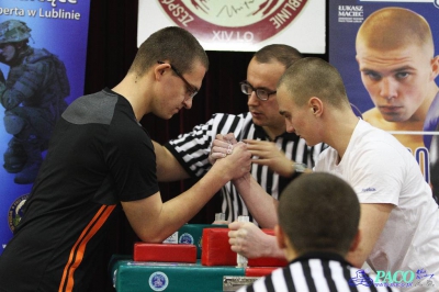 Armwrestling w XIV LO: Mężczyźni prawa ręka +70kg