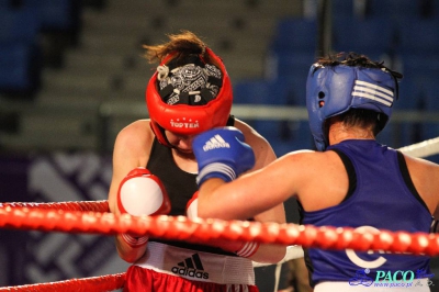  Półfinały 13. Mistrzostw Polski Kobiet w Boksie kategoria 75 kg: Lidia Fidura (GUKS Carbo Gliwice) - Wioleta Michalska (Legia Warszawa) RSC 4