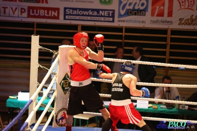 II Gala Boksu Amatorskiego w Zaklikowie: Łukasz Wiktór (RUSHH Kielce) - Mateusz  Ziomek  (Wisłok Rzeszów)