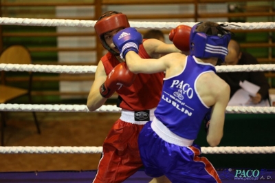 Towarzyski Mecz Bokserski - MKS II LO Chełm vs Klub Sportowy Paco: Piotr Jędrzejewski nieznacznie lepszy od Dawida Cieszyńskiego_12