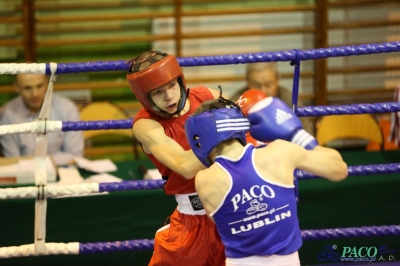 Towarzyski Mecz Bokserski - MKS II LO Chełm vs Klub Sportowy Paco: Piotr Jędrzejewski nieznacznie lepszy od Dawida Cieszyńskiego_17